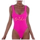 thumbnail image 1 of MKLEKYY Trajes De Baño Mujer 2 Piezas Women Fashion Letter Print Piece Swimsuit Sexy Bikini Swimwear Bathing Sleeveless Backless Swimsuit 2535, 1 of 5