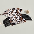 thumbnail image 3 of EIMELI Robe Western pour Bébé Fille Imprimé Vache Robe T-Shirt Manches Courtes Franges à Franges, 3 of 8