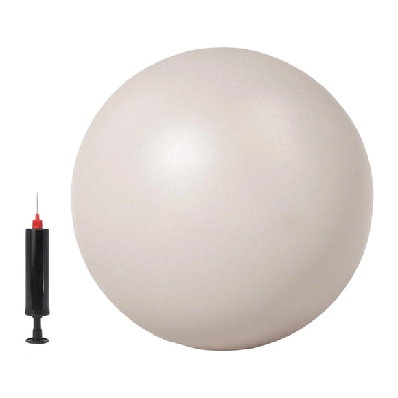 Almencla Small Exercise Ball Ab Workout with Pump Fitness Equipment Yoga Pilates Ball Oatmeal White