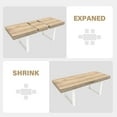 thumbnail image 4 of Aukfa Extendable Dining Room Table for 6-10,Farmhouse Large Rectangular Kitchen Table,White Oak, 4 of 7