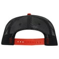 thumbnail image 2 of OTTO SNAP Cotton Twill Round Flat Visor 6 Panel Mesh Back Trucker Snapback - Red/Blk/Blk, 2 of 2