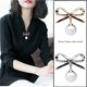 thumbnail image 4 of Sonducket Bowknot Pearl Broche Moda Elegante Esmalte Pin de solapa Joyería Rhinestone Suéter Clips Regalo Tela Decoración Broches Boda Accesorios de disfraces Plata-S222B Sonducket AP010069-02, 4 of 6