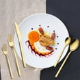 thumbnail image 3 of Toystoory Juego de cuchillos y tenedor de 5 piezas, mango reforzado con superficie pulida, juego de cubiertos de línea suave, cuchara 18/10 Mostrada arcoíris, 3 of 6