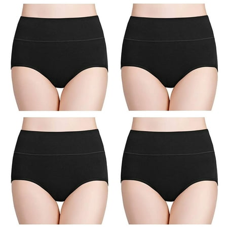 

Knosfe Women s Soft Underwear Breathable Mid Waisted Panties Stretch Seamless Briefs 4 Pack XXXL
