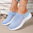 thumbnail image 3 of Rokment Womens Orthopedic Clogs Backless Walking Slides Sandals Lightweight Comfortable Mesh Athletic Nursing Driving Arch Support Mules Slip on Casual Sneakers Summer Fall Blue Size 8, 3 of 5