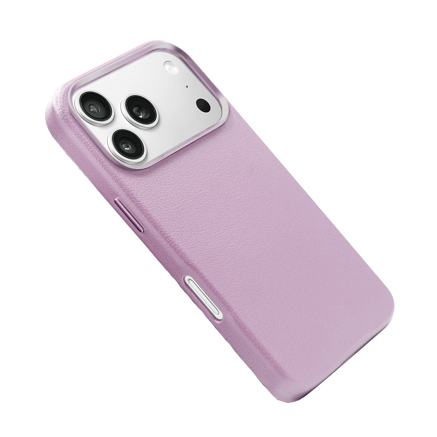 Leather Armor Protective Cover with Wireless Charging for iPhone 17 Pro Max - Light Purple