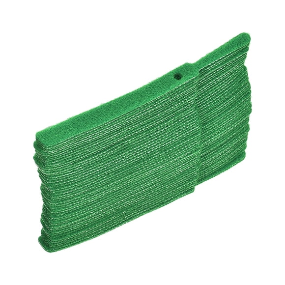 Unique Bargains Reusable Cable Ties, 4 Inches Hook and Loop Cord Wraps, Green Zip Tie 50pcs