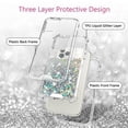 thumbnail image 3 of Noir Case for Apple iPhone 11 Pro Max, Hard Clear Glitter Liquid Waterfall Case Cover - Clear, 3 of 7