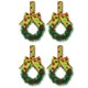 thumbnail image 1 of Billuyoard 4 Coronas Navideñas, Coronas para Armarios con Coronas Navideñas, Decoraciones de Cocina. Ventanas, Paredes, Árboles. Kits de decoración para fiestas Verde + Fruta + Rojo 4 Uds., 1 of 6