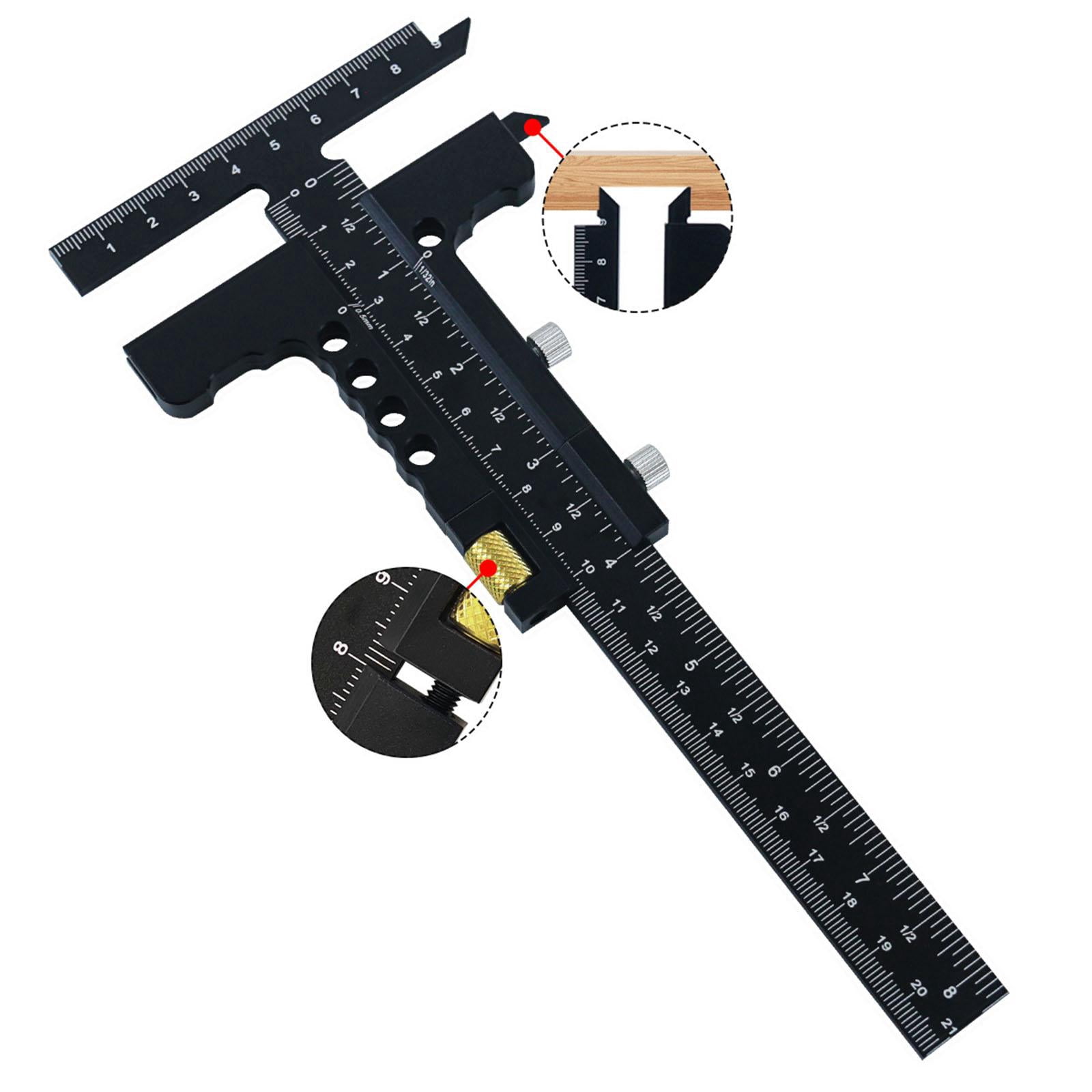 koolsoo Wood Workings Multifunctional Caliper Slide Caliper Easy to Use DIY Accessories Marking Measuring Gauge for Home Woodworker With Fine Tuning