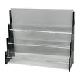 thumbnail image 1 of HILABEE Sports Card Shelf Holder Shop Dorm Retail Table 3 Tier Acrylic Display Stand Black Clear, 1 of 9