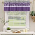 thumbnail image 2 of Purple Grey Flowers Curtain Valances for Windows, Kitchen Valance Window Treatments Panel 2 Pack, Classic Botanical Art Elegant Rod Pocket Short Curtains for Bathroom Bedroom 54 x 18 Inch, 2 of 8