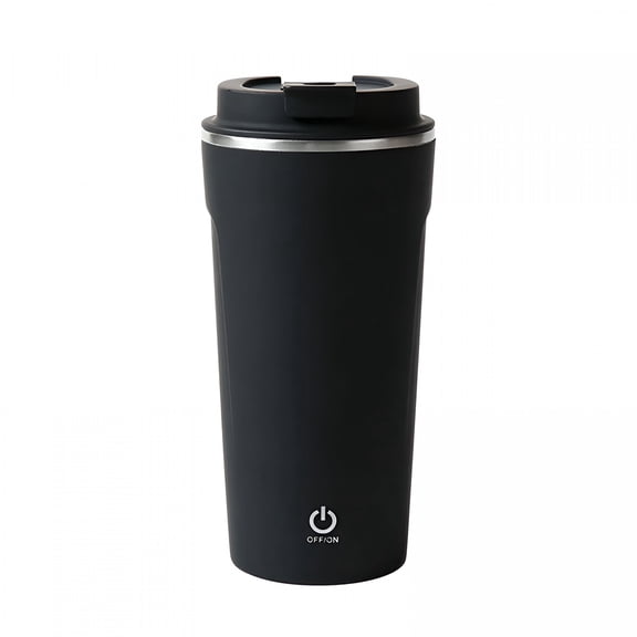 RAIRSKY Self Stirring Coffee Mug Rechargeable,Stainless Steel Auto Self Mixing Cup with Lid,Self Heating Coffee Mug Travel Tumbler Car Cup,Coffee Travel Mugs to Stir Coffee,Mixed Milk