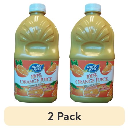 (2 pack) V.I.P. Ruby Kist 100% Orange Juice, 48 fl oz