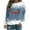 #1-Blue, variant on Patlollav Womens Winter Tops Printed Loose T-Shirt Round Neck Long Sleeve Blouse