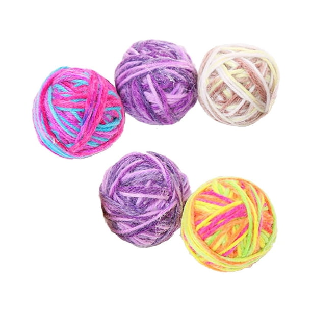 5 unids/pack juguetes interactivos para gatos jugar masticar rascar atrapar gatitos y gatos ejercicio bolas de juguete (Color aleatorio)