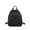 Black, variant on Women's Denim Mini Backpack, Small Vintage Canvas Purse with Multiple Zipper Pockets, Lightweight Preppy Daypack