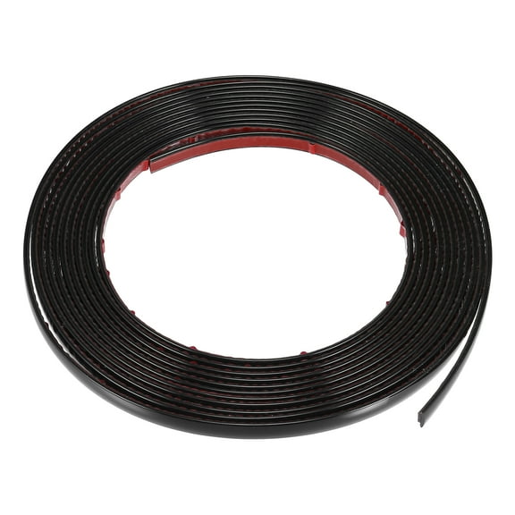 5/16in 8mm Wide 16.4ft 5m Length Black Car Door Edge Guards Body Trim Strip for Rearview Mirror Bumper Window