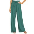 thumbnail image 2 of Sunloudy Pantalones casuales de pierna ancha para mujer, pantalones sueltos de longitud completa de cintura media atados de color sólido para damas, S / M / L / XL / XXL Sunloudy  S M L XL XXL, 2 of 7
