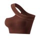 thumbnail image 3 of Sujetadores de mujer de color sólido cómodos sin aros de acero, ropa interior sin costuras, camiseta sin mangas de una sola tira para mujer, chaleco deportivo para yoga y fitness, 3 of 5