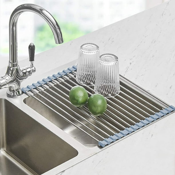 Égouttoir à Vaisselle - bac à égouttement pour Vaisselle Propre - avec bac  de récupération - Couleur: Blanc : : Cuisine et Maison