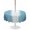 Sky Blue, White, variant on Outdoor Tablecloth with Umbrella Hole for Patio/Picnic/Party/Camping, Aqua Blue Striped Waterproof Table Cloth Rectangle Table Cover Washable, Blue White Ombre Farmhouse Gradient (52"x 70")