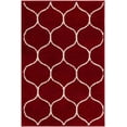 thumbnail image 3 of Unique Loom Trellis Frieze Collection Area Rug - Rounded (2' x 3' 1" Rectangle Red/Ivory), 3 of 7