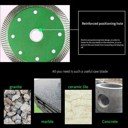 

Qisuw Turbo Diamond Saw Blade Porcelain Tile Ceramic Granite Marble Cutting Disc Tool