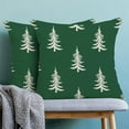 thumbnail image 2 of Christmas Pillow Covers 16x16 Inch Set of 2 Sage Green White Christmas Tree Decor Throw Pillows Winter Xmas Holiday Outdoor Cushion Cases for Couch Bed Decorations, 2 of 6