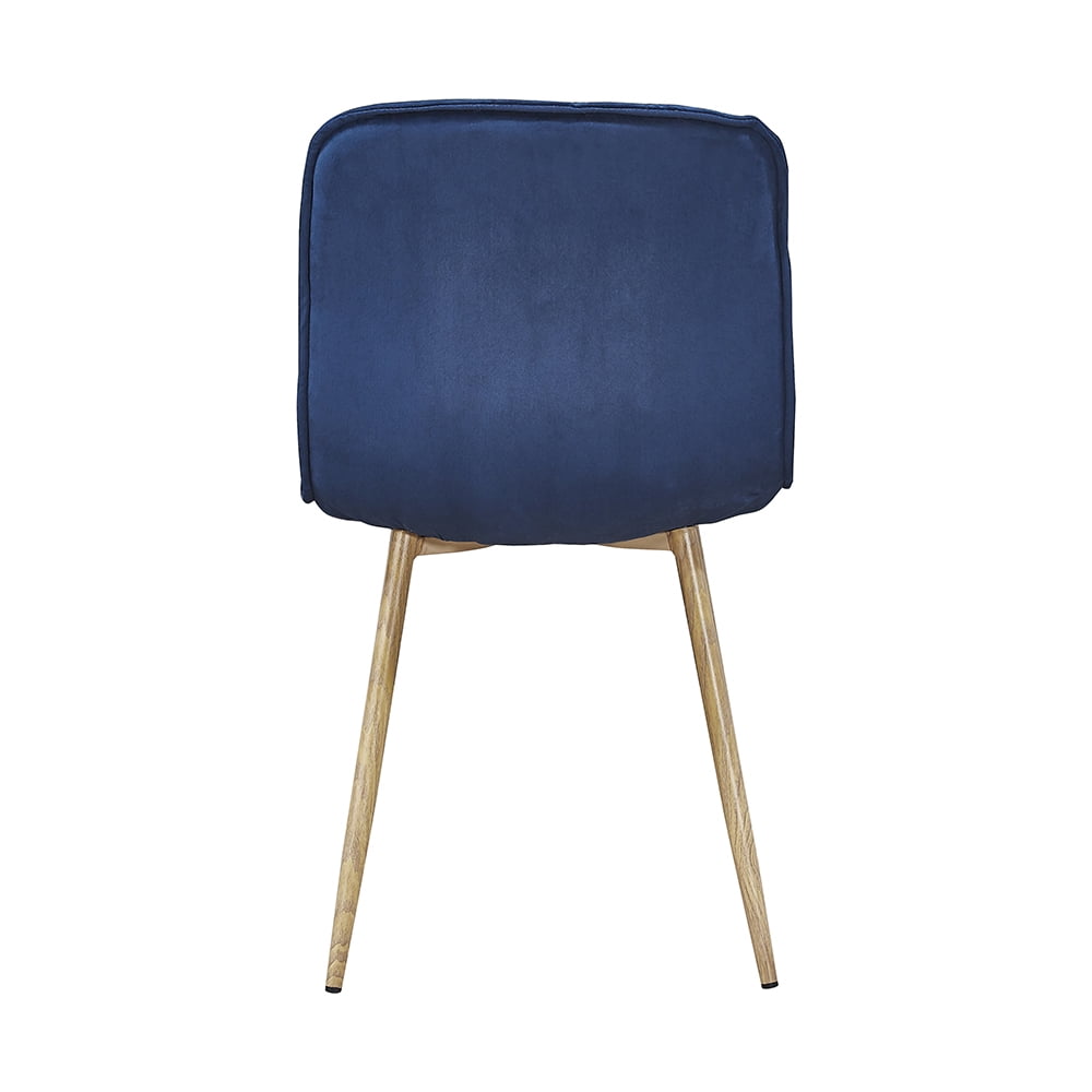 Kepooman Modern Dining Chairs Set of 4, Leisure Chic Velvet Chairs with Metal Legs and Padded Seat&Back, Side Chairs for Makeup/Bedroom/Kitchen/Living Room/Cafe, Blue Kepooman Modern Dining Chairs Set of 4, Leisure Chic Velvet Chairs with Metal Legs and Padded Seat&Back, Side Chairs for Makeup/Bedroom/Kitchen/Living Room/Cafe, Blue