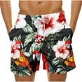 thumbnail image 3 of DIOAZUD Mens Swim Trunks with Drawstring Elastic Waist Swimming Shorts Quick Dry 5" Swimming Trunks Floral Print Beach Swimwear Big and Tall Bathing Suits with Pockets XXL, 3 of 6