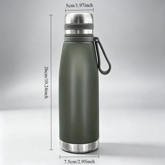 Wide Mouth Insulated Stainless Steel Thermos 22oz Leak Resistant Drink Container for Commuting Picnic Travel