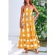 thumbnail image 4 of Vestido PRETTYGARDEN Maxi XL de un Hombro con Estampado Floral Blanco y Cúrcuma, 4 of 8