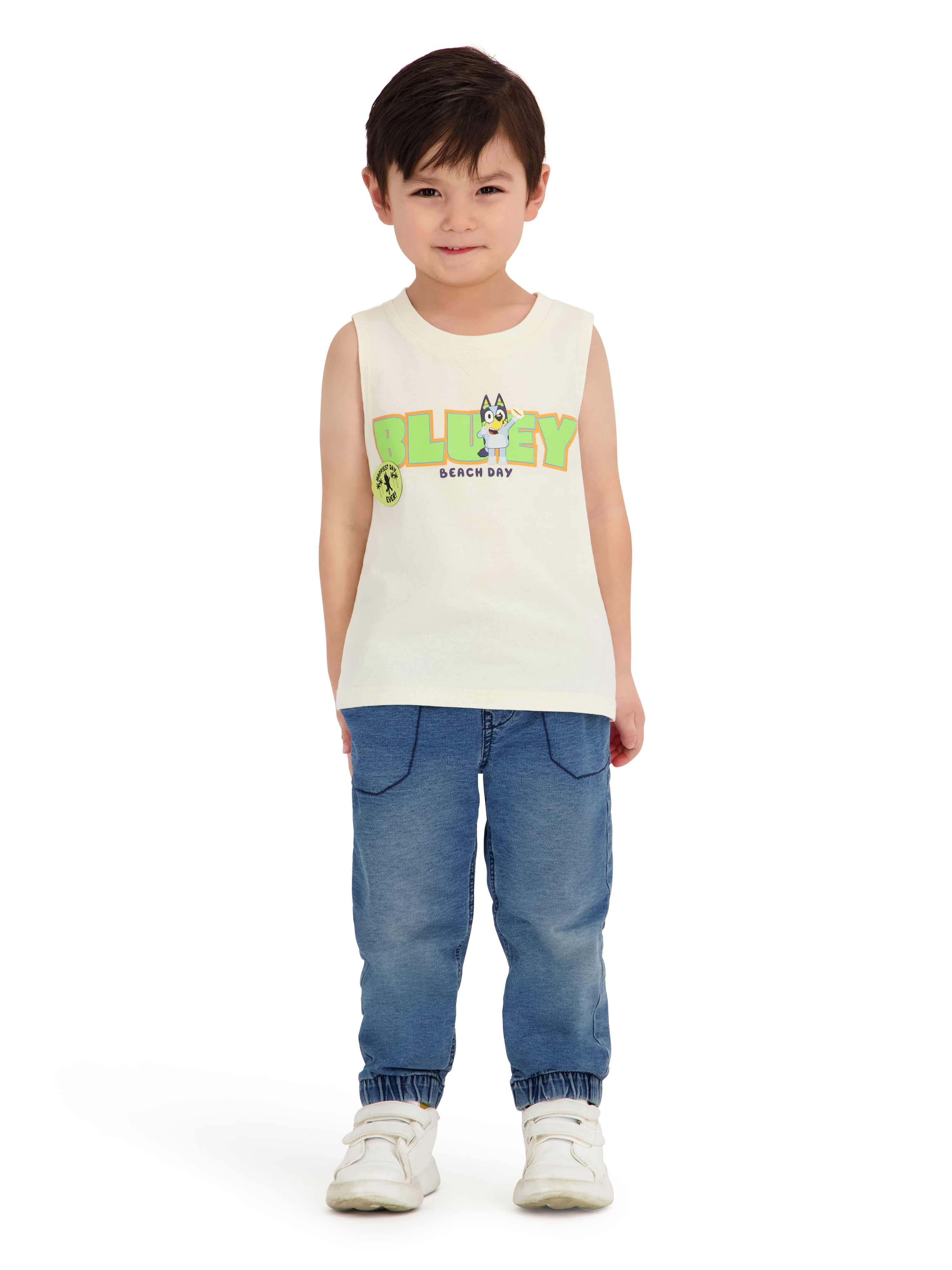 Bluey Toddler Boy Sleeveless Muscle Tank, Sizes 12M-5T