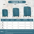 thumbnail image 3 of PAPROOS 3 PCS Luggage Set with Duffel Bag, Lightweight Carry on Softside Suitcases Set, 20in 24in 28in Expandable Suitcase with Spinner Wheel and TSA Lock, Softshell Luggage Travel Set, Green, 3 of 8