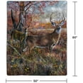 thumbnail image 2 of Bedford Home 64A-DEER Deer Sherpa Fleece Blanket, 2 of 5