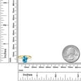 thumbnail image 6 of Gem Stone King 10K Two Tone Gold Swiss Blue Topaz Engagement Ring for Women | 2.25 Cttw | Oval 9X7MM | Gemstone November Birthstone | Size 8, 6 of 6