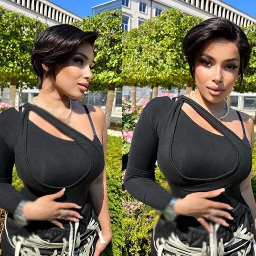 Lace Frontal Wigs for Women Human Hair 8 Inch Short Bob Lace Front Wig Pre Plucked