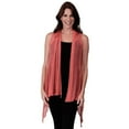 thumbnail image 3 of Le Moda Women’s Sleeveless Sheer Open Stitch Vest Cardigan In 10 Colors, 3 of 10
