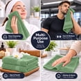thumbnail image 6 of Dan River Washcloth for Face 12 pack Soft Absorbent and Quick Drying Durable Cotton Face Towel - Green, 6 of 9