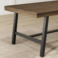 thumbnail image 4 of IDEALHOUSE Brown Dining Table, Rectangular, Rustic Industrial Style, Metal Frame, Sturdy, Farmhouse Kitchen, Modern, Seats 4-6, Versatile, Easy Assembly, For Dining Room, Kitchen, Living Space, 4 of 8