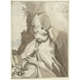 thumbnail image 2 of Gerard ter Borch 11x14 Gold Ornate Wood Frame and Double Matted Museum Art Print Titled - Saint Severus, After Abraham Bloemaert (1616 - 1624), 2 of 4