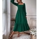thumbnail image 5 of Vestido Maxi De Mujer, Vestido Maxi De Cuello Cuadrado Temperamento De Cintura Alta Color Puro Para Fiesta, 5 of 8
