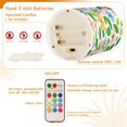 thumbnail image 5 of Yayeee Flameless Candles with Remote Flickering Battery Operated Multi Color Changing, Retro Blue Floral, 5 of 7