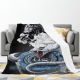 thumbnail image 2 of Manta suave de Whitesnake, manta de franela suave y cómoda para todas las estaciones, para cama, sofá, manta de felpa de 50 x 70 pulgadas, 2 of 8
