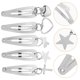 thumbnail image 4 of Girls Decorate Hairpins Elegant Metal French Hair Pin Daily Use 10Pcs Silver, 4 of 5