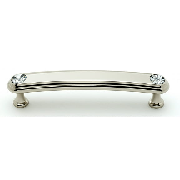 Alno C211-4-PN Swarovski Crystal 4" Cabinet Pull Polished Nickel