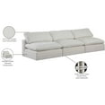 thumbnail image 2 of Meridian Furniture Comfy Cream Linen Textured Fabric Modular Sofa, 2 of 10