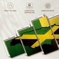 thumbnail image 6 of Elephant Stock Jamaican Island Flag Wall Art - Horizontal Multi Panel Canvas - Living Room Wall Decor - Flags Multi Panel - Black And Green Decor - 80" x 36", 6 of 8