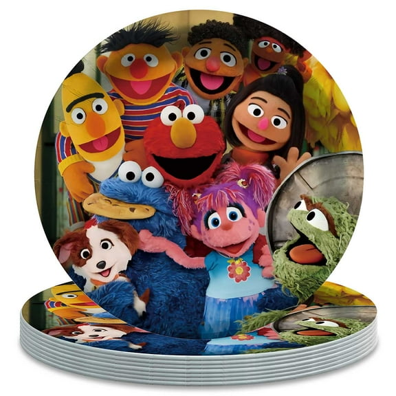 Sesame Street Paper Plates Birthday Decorations Party Supplies Tableware Disposable Dinnerware